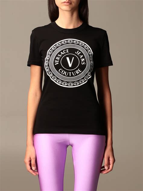 camiseta versace jeans couture mujer|camisas Versace para hombre.